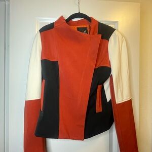 Lamarque Red and Black Leather Jacket